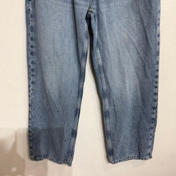 Zara Blue Wide Leg Jeans Sz 8 - Picture 4 of 12